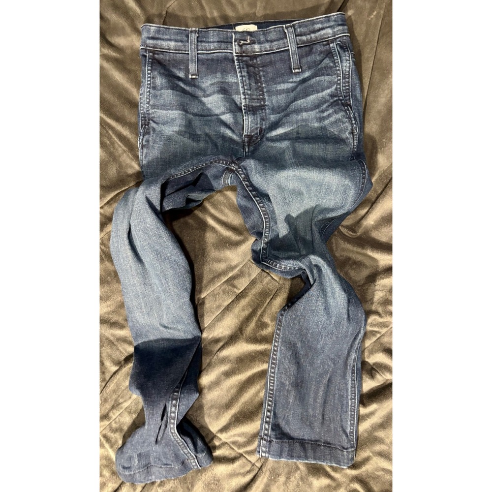 J.Crew Vintage Straight High Rise Jeans Dark Wash Blue Denim Size 26
